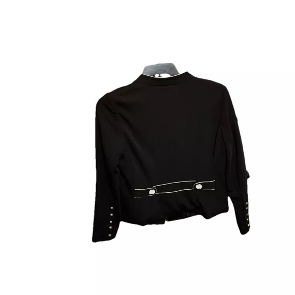 LKNW Simply Chloe Dao black gold trim blazer xs (J11) - Picture 2 of 3